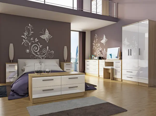 Beds2Go Gloss and Wood Bedroom Furniture