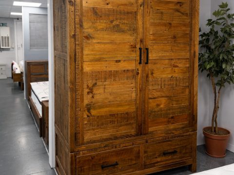 Bronx 2 Door Wardrobe with 2 Drawers (Display Model Only)