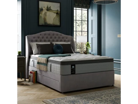 Sealy Elevate Ultra Hawking Divan Set (Excludes Headboard)