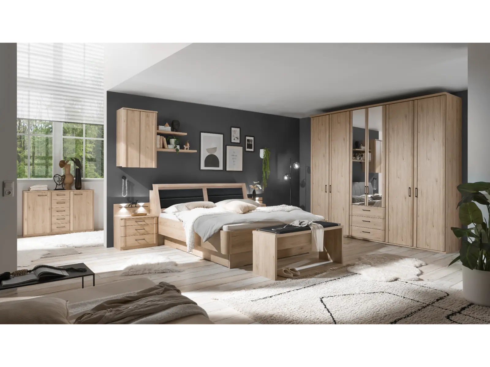 Wiemann Luxor 6 Door 2 Mirror 3 Drawer Wardrobe - Image 7