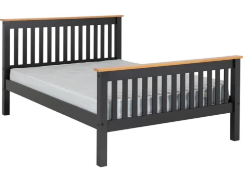 Monaco High Foot End Grey/Oak Bedframe