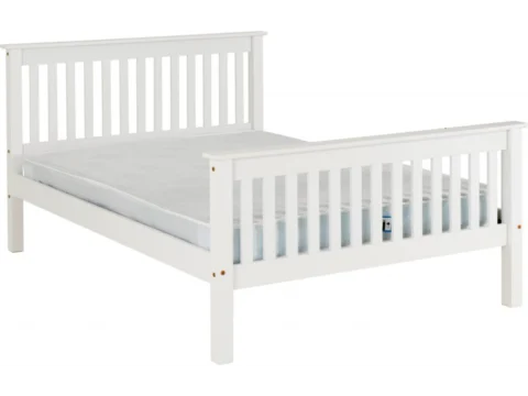 Monaco High Foot End White Bedframe