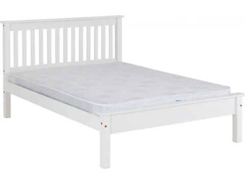 Monaco Low Foot End White Bedframe