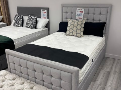 Bermuda 6900 4'6 Divan Bedframe Set with 54" Headboard & 24" Footboard
